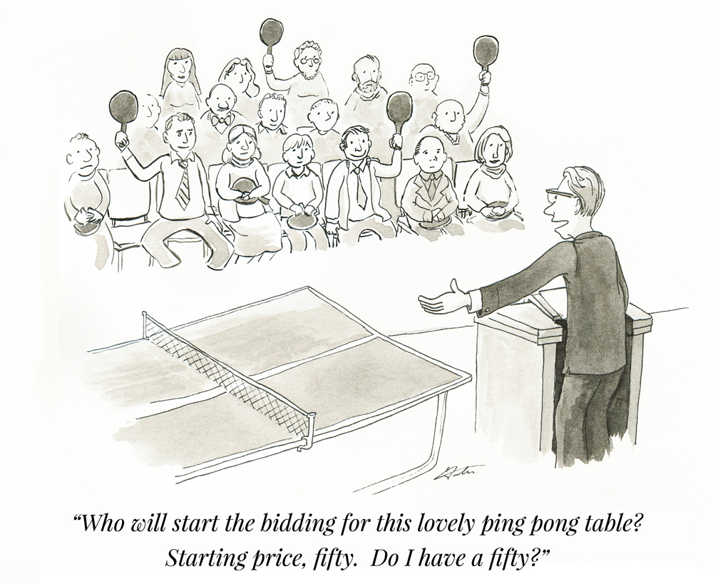 Ping Pong table at auction Ping Pong table at auction