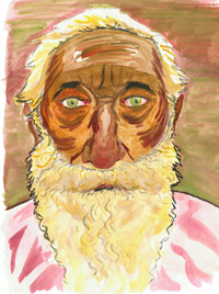"The Old Man" - mixed media