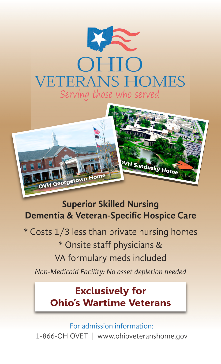 Veterans Homes pop-up display