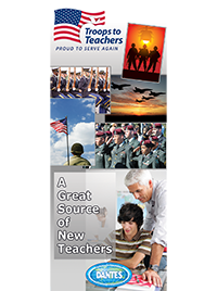 Troops to Teachers pop-up display