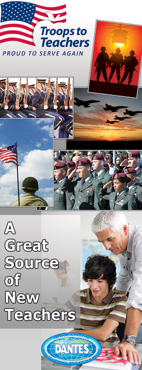 Troops to Teachers pop-up display