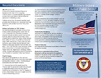 Military Injury Relief Fund brochure