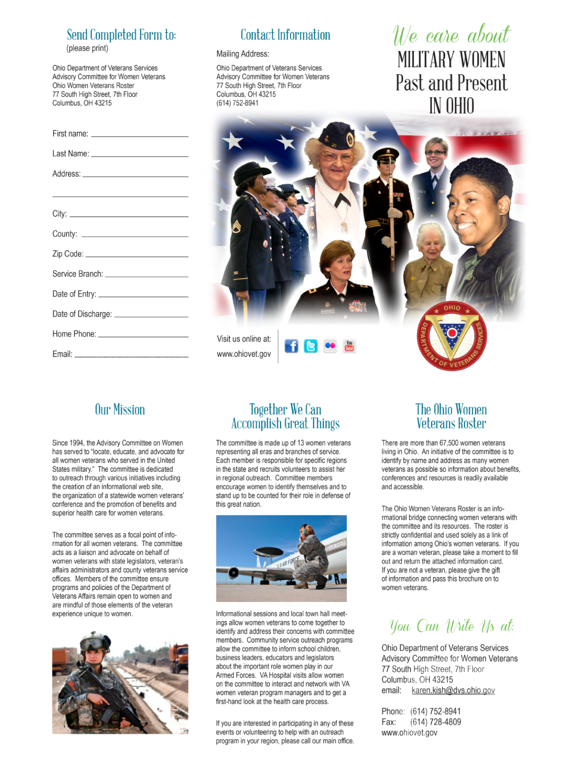 Ohio Women Veterans brochure