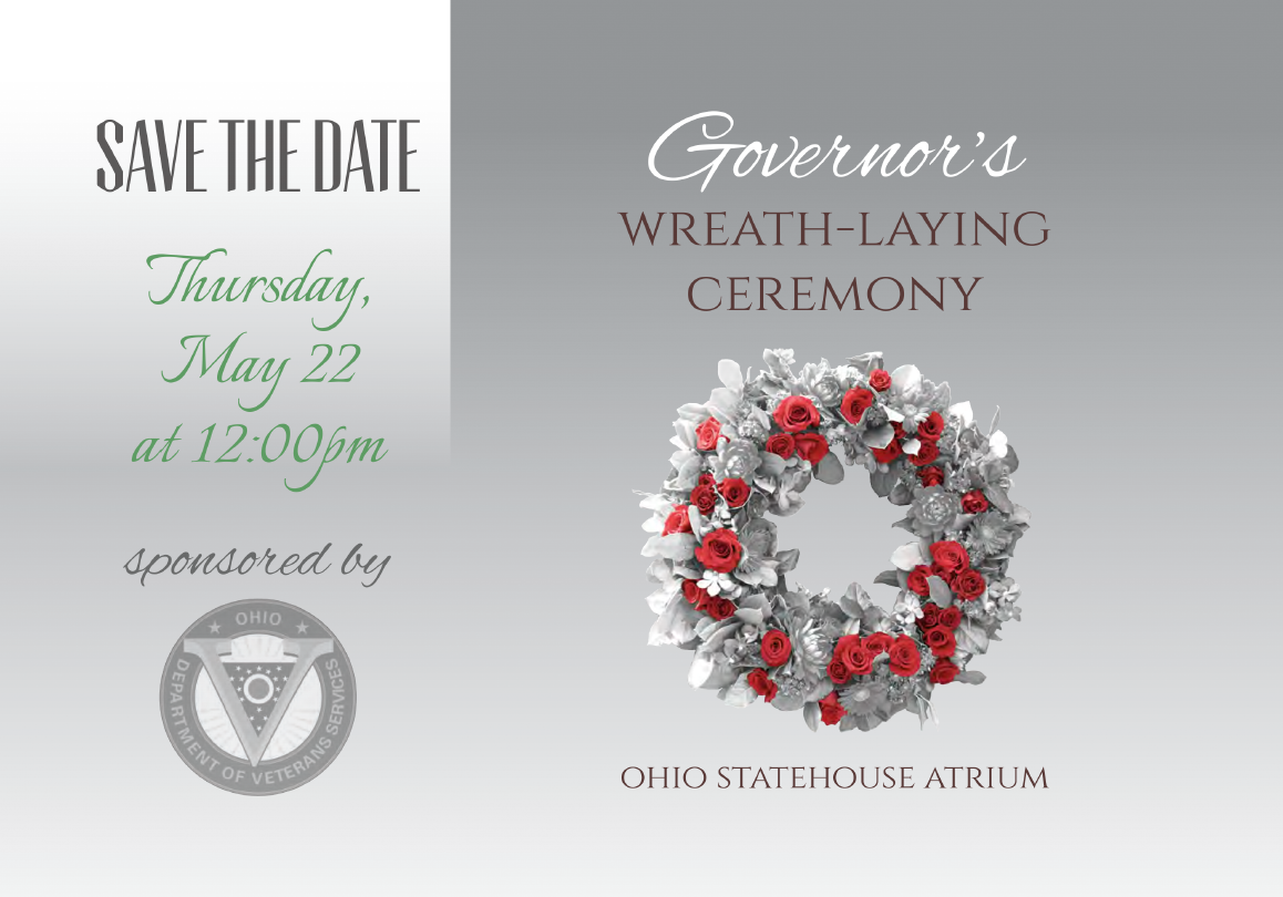 Governor's Wreath Laying event postcard