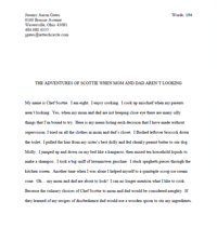 "The Adventures of Scottie…" - children's story