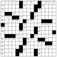 Prohibition-themed crossword puzzle