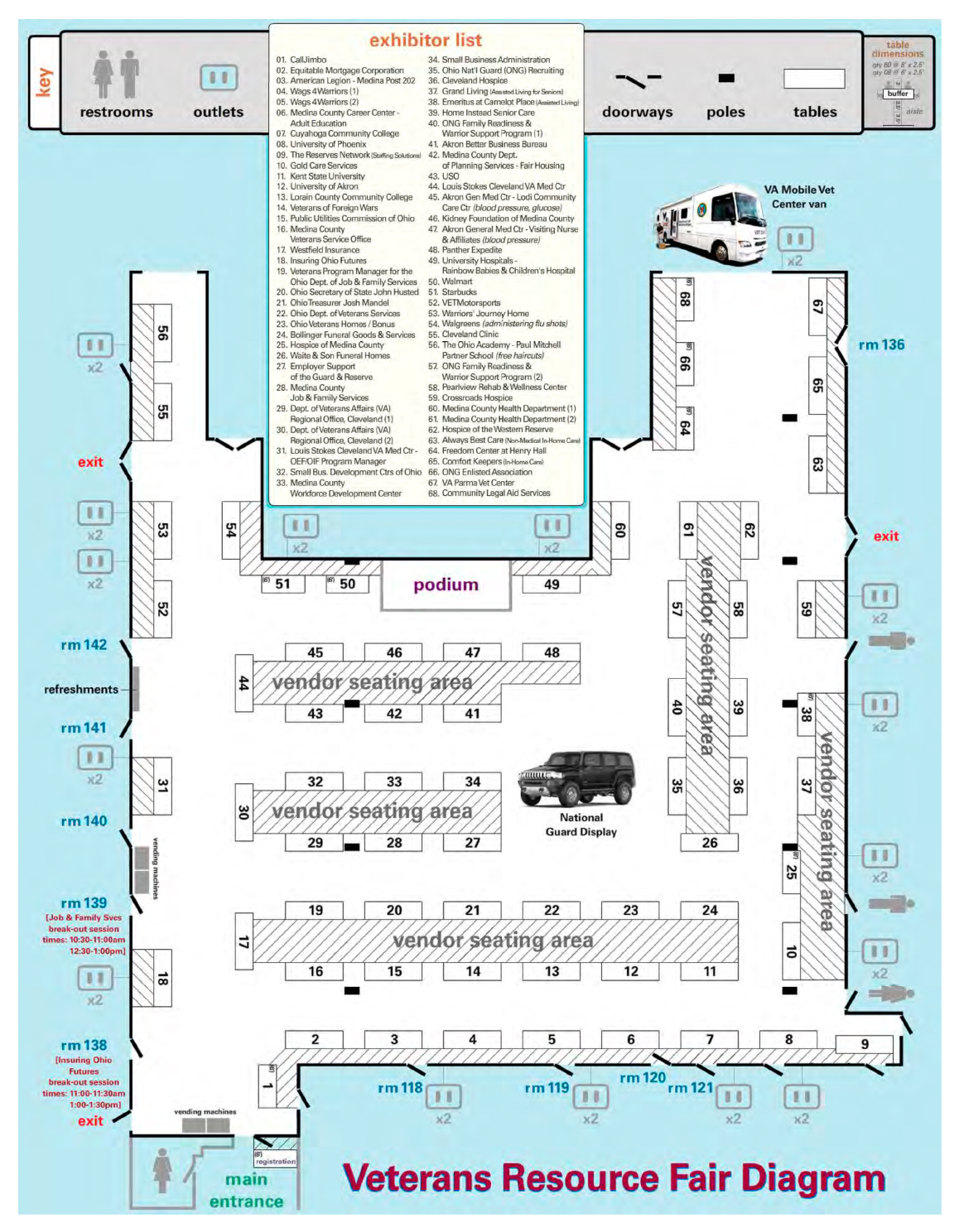 Governor's Resource Fair event map