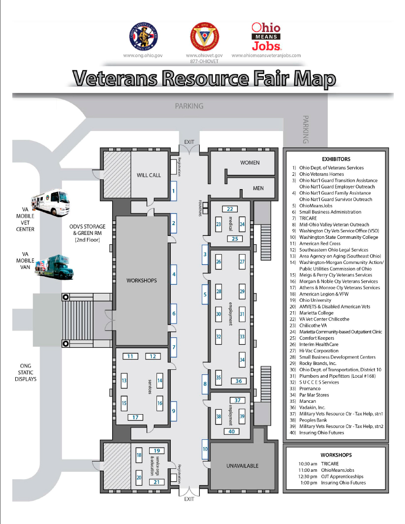 Governor's Resource Fair event map